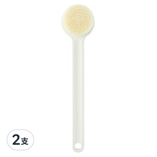 MUJI 無印良品 聚丙烯沐浴刷 37cm, 白色, 2支