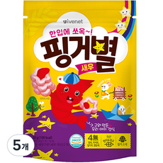아이배냇 아동용 핑거별 쌀과자, 새우맛, 5개