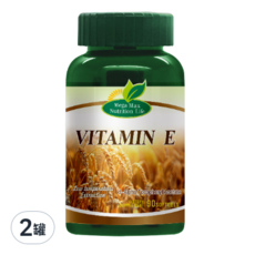 Mega Max Nutrition Life 維他命E軟膠囊 400IU，90顆/瓶, 2罐