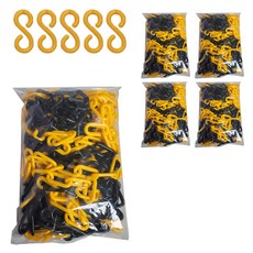 Dongkwang 安全塑料鏈 黃色 + 黑色 8mm x 5m 5p + 塑料鏈 5p, 1組
