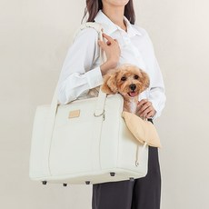 Leto 狗狗外出包單肩包全氣墊, 1個, 象牙白