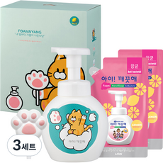 아이깨끗해 폼냥이 에디션 A 레몬 250ml + 200ml x 2p + 거품툴 + 스티커 2p