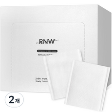 알엔더블유 더 툴즈 데일리 코튼 화장솜, 300매입, 2개