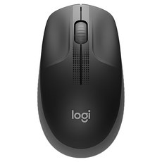 logitech 羅技 全尺寸無線滑鼠 11.54 x 6.61 x 4.03cm 89.9g 1個, M190, 木炭黑