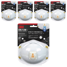 3M 防粉塵口罩, 閥型舒適款, 5個