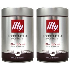 illy 意利 深度濃縮咖啡粉 2罐組 (250g/罐) - 深焙阿拉比卡研磨咖啡粉, 2罐, 研磨咖啡粉