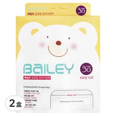 BaILEY 奶粉儲存袋, 30入, 50g, 易撕設計, 防靜電, 夾鏈封口, 韓國設計, 2盒