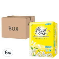 春風 柔韌細緻 平版衛生紙, 6包, 6袋