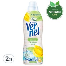 버넬 그린 고농축 섬유유연제 일랑일랑 앤 베티버 본품 2개 900ml
