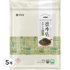 정담김 구운 유기농 김가루, 5개, 50g, 김맛
