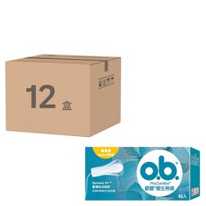 o.b. 歐碧 ProComfort衛生棉條, 動態貼合設計, 普通型 16入, 16個裝, 12盒