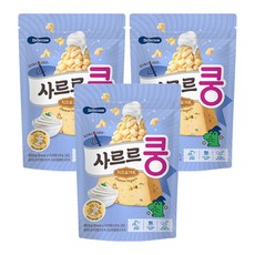 베베쿡 유아용 사르르쿵 과자, 치즈요거트맛, 23g, 3개