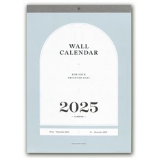 아이코닉 2025 월 캘린더 벽걸이 달력, 혼합색상, 1개