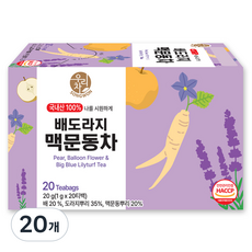 우리차 송원식품 배도라지 맥문동차 티백, 20개, 20개입, 1g