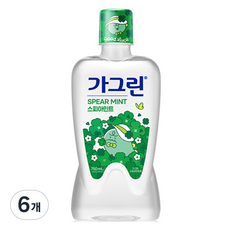 가그린 구강세정제 스피아민트향, 750ml, 6개