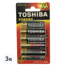 TOSHIBA 東芝 鹼性電池 3號, 10顆, 3組