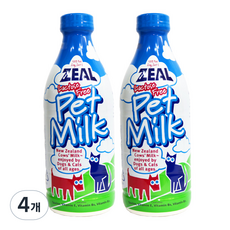 ZEAL 질 뉴질랜드산 펫밀크 강아지우유 1000ml, 우유맛, 1L, 4개