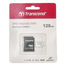 Transcend 創見 MicroSDXC 128GB UHS-I 記憶卡, 讀取速度高達100MB/s, 適用於4K Ultra HD錄影, 1個