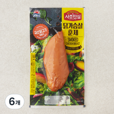 사조안심닭가슴살훈제, 100g, 1개입, 6개