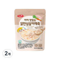 베베스트 아이 맛있는 닭안심살 야채죽, 닭고기, 2개 - 베베스트죽