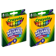 Crayola 繪兒樂 可水洗大蠟筆, 2盒, 8色
