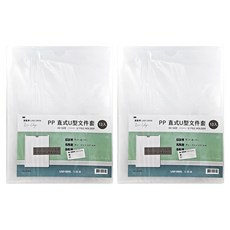 Lan CHYn 連勤牌文具 直式u型文件套 12入, 顏色隨機, 2包