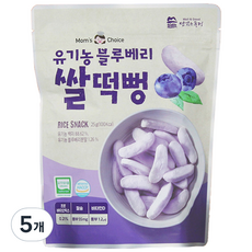 맛있는풍경 유기농 블루베리 쌀떡뻥, 5개, 블루베리맛, 25g