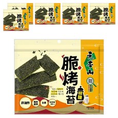 元本山 脆烤海苔 椒鹽風味，甜鹹比例完美，爽口酥脆，風味十足, 34g, 6包