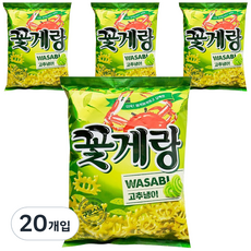 크라운 꽃게랑 와사비 과자, 70g, 20개