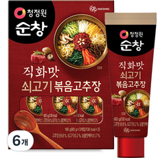 청정원 순창 직화맛 쇠고기 볶음고추장 3p, 6개, 180g