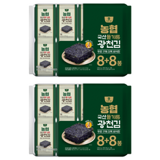 농협 들기름 광천김, 64g, 2개 4g, 32개