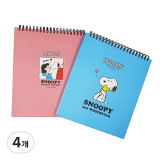피너츠 스누피 상철 그리드 노트, 랜덤 발송, 4개