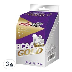 aminoMax 邁克仕 加倍速型 GOLD 頂級BCAA膠囊, 850mg, 20顆, 3盒
