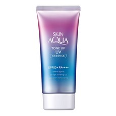 SKIN AQUA 水潤肌 柔光透亮防曬飾底凝露 SPF50+ PA++++, 臉部身體適用, 薰衣草紫色調, 80g, 1瓶