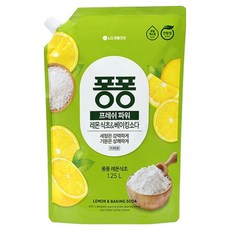 LG Fresh Power 檸檬與小蘇打補充裝, 1.25L, 1個