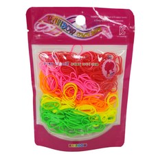 RAINBOW 韓國橡皮筋 SY13827 小 螢光五色 髮圈 寵物造型 橡皮筋 髮飾, 1組