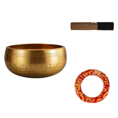 Dimis西藏冥想唱缽 球+皮革棒+墊片球徑8cm組, 1套, 混色