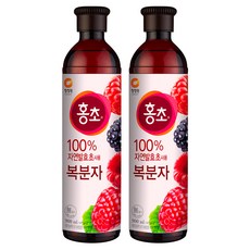 청정원 홍초 100% 자연발효초사용 복분자, 900ml, 2개