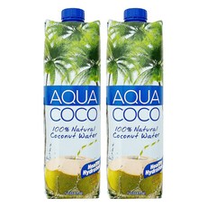 AQUA COCO 100%椰子水, 1L, 2瓶