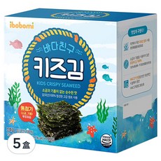 ibobomi 無調味海苔片，獨立小包裝，100%海苔, 15g, 5盒