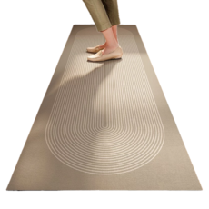 德利生活 日式條紋廚房珪藻泥吸水地墊, 40 x 120cm, 隨圓