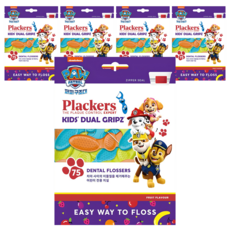 plackers 派樂絲 兒童牙線棒, 6cm, 75支, 5包