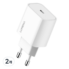 루메나 30W 고속충전기 GQ30, 화이트, 2개