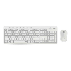 logitech 羅技 靜音無線鍵盤滑鼠組 原廠保固, MK295, 珍珠白, 無線鍵盤