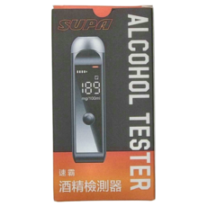 SUPA 速霸 酒精酒測器, Mini 便攜式 高精準, 讀數精準 蜂鳴提示 燈光提示, 可連續檢測 Type-C充電, 1盒
