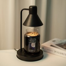 the Sweet 香氛蠟燭融蠟燈 黑色+Yankee Candle香氛蠟燭 L號+燈泡 2入 隨機出貨, Midsummer's Night, 黑色