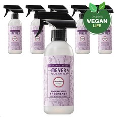 [비건라이프] 미세스메이어스클린데이 섬유&공간 탈취제 본품 라벤더향, 390ml, 6개