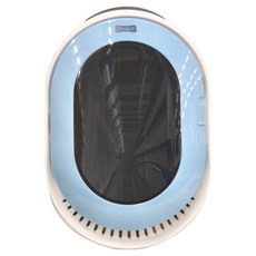 Qoopet 多功能寵物拉桿背包, 帶5V渦流風扇, 細柔噴霧主動降溫, 負離子除臭, 茶色半透明天窗, 1個