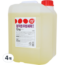 식자재왕 정직한 주방세제 센스, 13kg, 4개