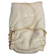 Babee Greens Fitted夜用布尿褲, 有機棉款, 新生兒 (3kg-6kg), 原色, 1件